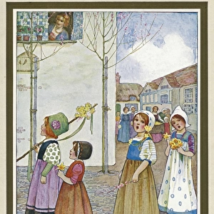 Poems of Childhood -- girls in spring procession