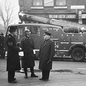 Police and Fire Brigade attending a fire at Chelsea FC