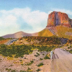 Postcard booklet, highest point in Texas, USA