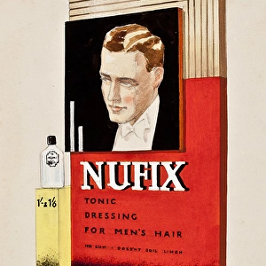 Poster, Nufix tonic dressing for mens hair
