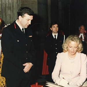 Princess Michael of Kent signing a book at St Pauls
