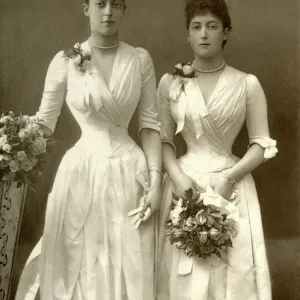 The Princesses Victoria and Maud of Wales Print, 1890 The Princesses Victoria and Maud of Wales Print, 1890