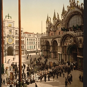 Procession in front of St. Marks, Venice, Italy