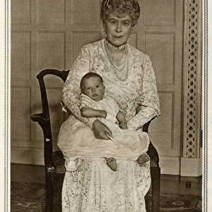 Queen Mary with grandchild Prince Edward