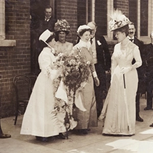 Queen Mary visiting Coombe Hospital, Ireland