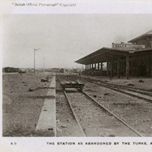 Railway Station as abandoned by the Turks - Aleppo, Syria