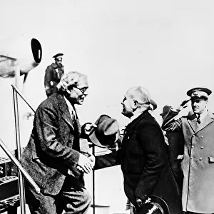 Ramsay MacDonald and Benito Mussolini, Ostia, 1933