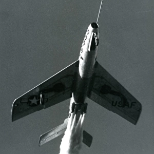 Republic F-84F Thunderstreak takes off assisted by four ?