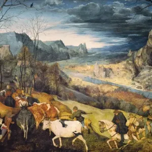 The Return of the Herd Print, 1565 by Pieter Bruegel