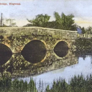 River Avon & Second Bridge, Ringwood Print, circa 1905 River Avon & Second Bridge, Ringwood Print, circa 1905