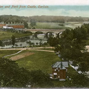 River Eden and Park from the Castle, Carlisle, Cumbria