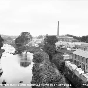 Fluss Maine und Randallstown Bleichfabrik Fluss Maine und Randallstown Bleichfabrik