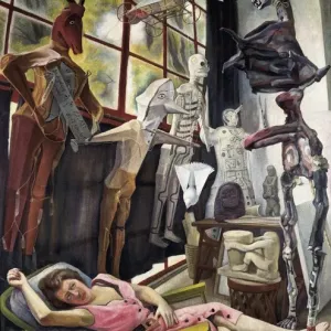 Diego Rivera's The Painters Studio Print, 1954 Diego Rivera's The Painters Studio Print, 1954
