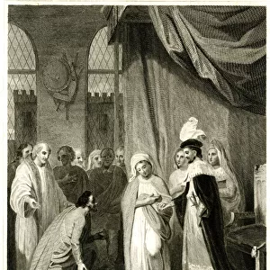 Robert, King of Scots, presenting his sister Mary Bruce