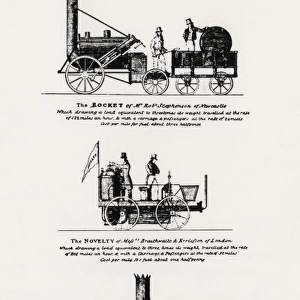 Rocket, Novelty and Sans Pareil steam locomotives