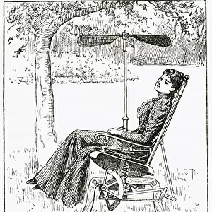 Rocking-chair with fan 1893