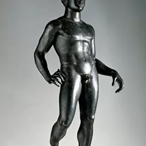Roman art. Statue of a young athlete. National Archaeologica