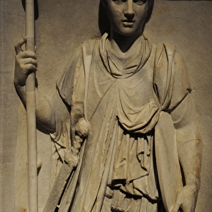 Roman legionary. Relief. 2nd century AD