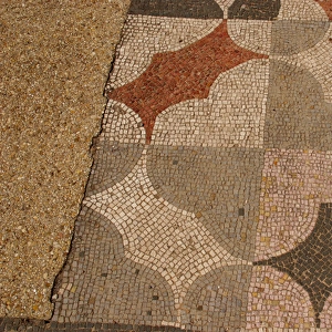 Roman mosaic. Geometric decoration. Ostia Antica. Italy