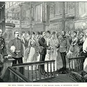 Royal wedding ceremony Louise and Alexander 1889