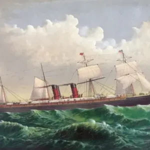 The Steamship Oregon Print, c1844 The Steamship Oregon Print, c1844