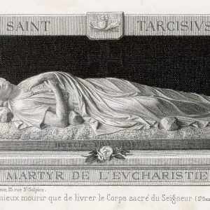 Saint Tarcisius Print, 3rd or 4th Century Roman Christian Martyr Saint Tarcisius Print, 3rd or 4th Century Roman Christian Martyr