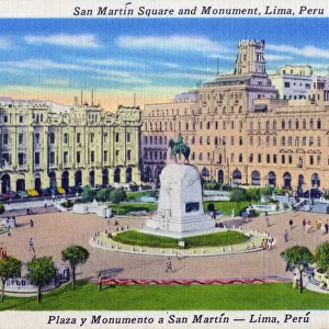 San Martin Square and Monument, Lima, Peru