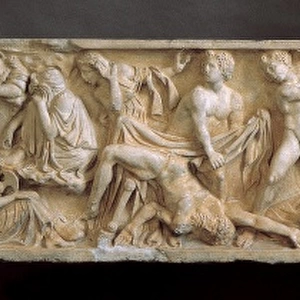 Sarcophagus from Husillos. Depiction