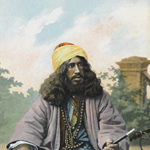 Seated Dervish with knotted stick