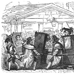Sedan chair crash, c. 1820