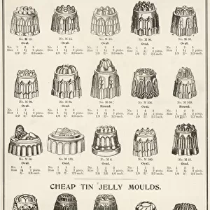 A selection of jelly and cake moulds