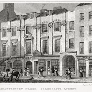 Shaftesbury House, Aldersgate Street, London. Date: 1831