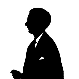 Silhouette of man in casual pose