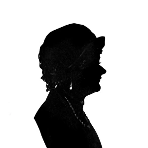 Silhouette portrait of Lady Alice Mahon