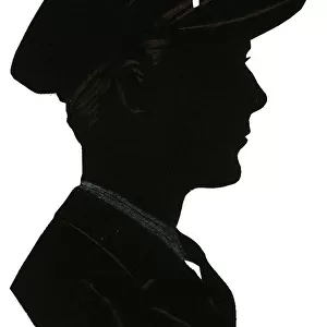 Silhouette of an RAF pilot officer