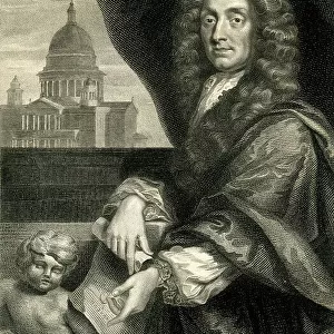 Sir Christopher Wren with St Paul's Cathedral, London