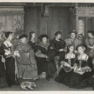 Mary Evans Print of Sir Thomas More and his household Mary Evans Print of Sir Thomas More and his household