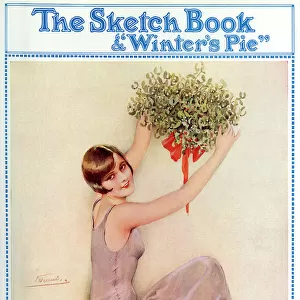 The Sketch Book: Young flapper girl with decoration