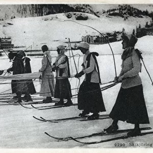 Skikjoring competition, St Moritz, Switzerland