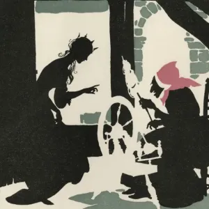 Arthur Rackham's Sleeping Beauty Pricks Her Finger Print