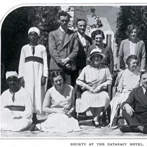 Society at the Cataract Hotel, Assuan (Aswan), Egypt