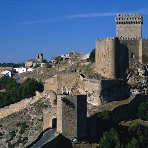 Spain. Castile-La Mancha. Alarcon. View of medieval Castle