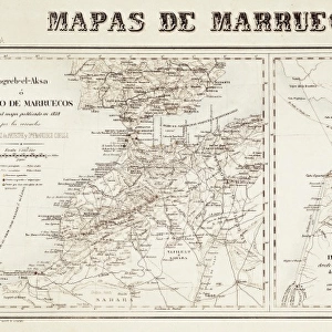 Spain. War of Africa (1859-1860). Maps of Morocco