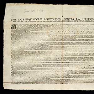 Spanish Inquistion. Document, 18th century. 1737