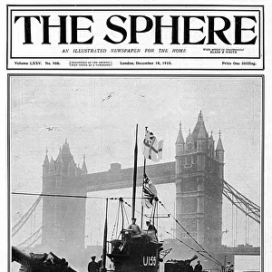 Sphere cover - German U boat in Thames by Tower Bridge
