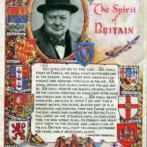 The Spirit of Britain - Winston Churchill Print, 1943 The Spirit of Britain - Winston Churchill Print, 1943