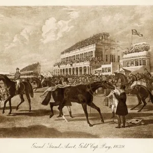 Horse Racing Print Ascot Gold Cup Day 1839 Horse Racing Print Ascot Gold Cup Day 1839