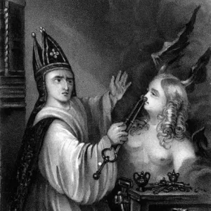 St Dunstan & the Devil Print, 13th Century St Dunstan & the Devil Print, 13th Century