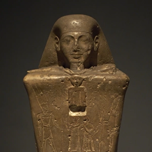 Statue-cube of the vizier Nes-Pekashutty. Egypt