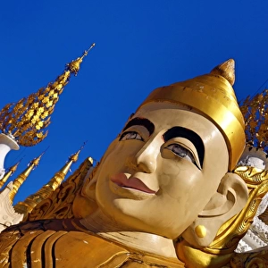 Statues at the Shwedagon Pagoda, Yangon, Myanmar